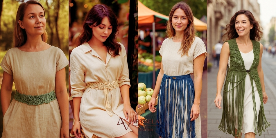Styling macramé pásků